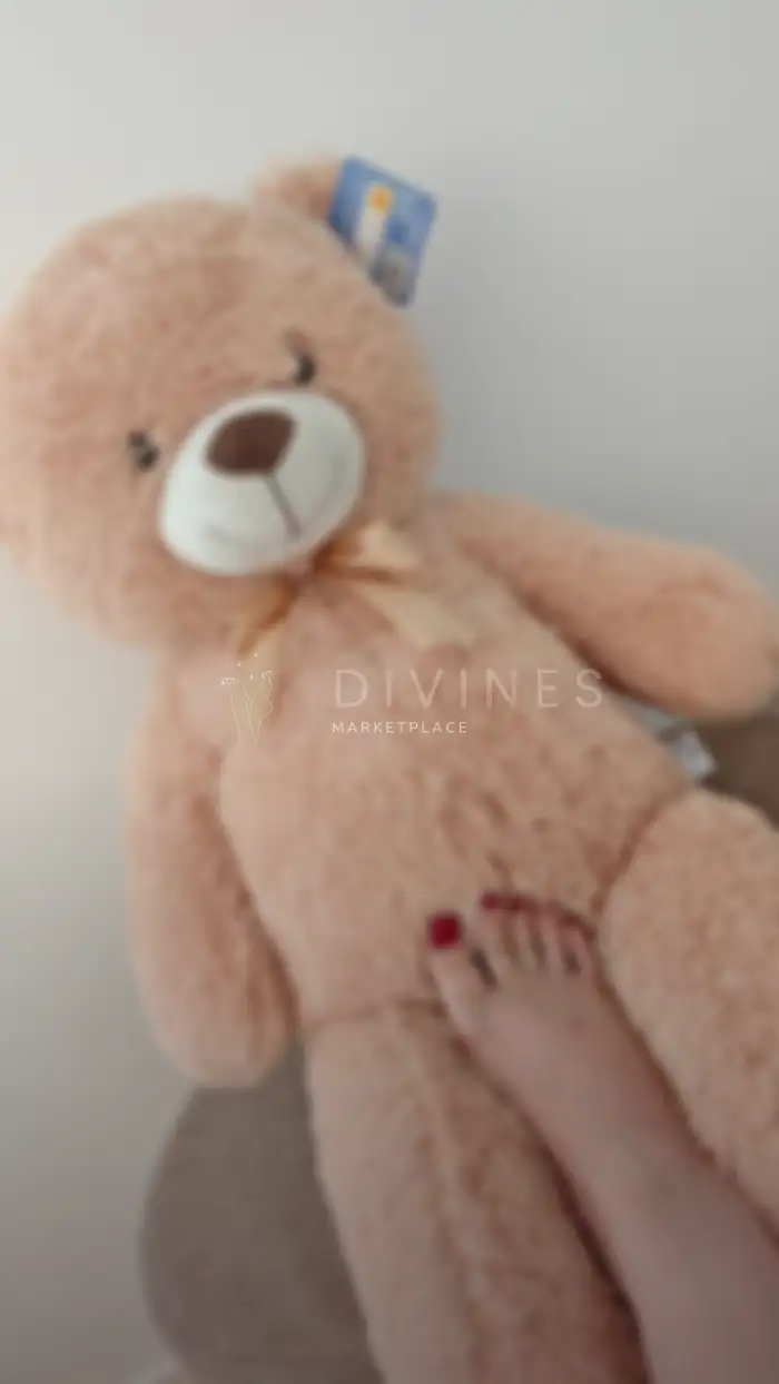 With my teddy bear